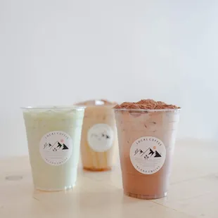 Milo Dino, matcha sua da, pandan latte!