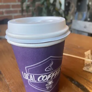 purple cup with lid