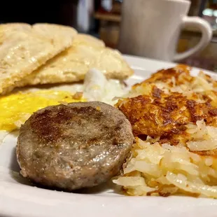 The Early Bird with Hash Browns, Sourdough Toast &amp; Coffee