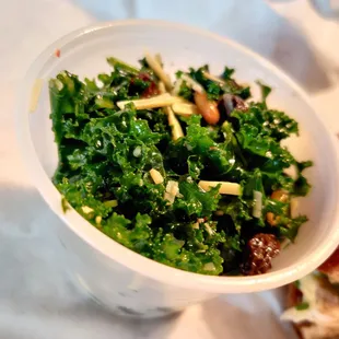 Kale salad close up