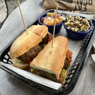 Vegan &quot;meatball&quot; sandwich