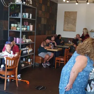 people sitting at tables