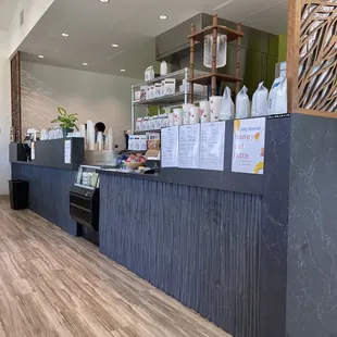 the front desk of a coffee shop