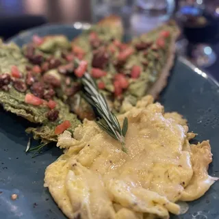 Cheesy Eggs & Avocado Toast