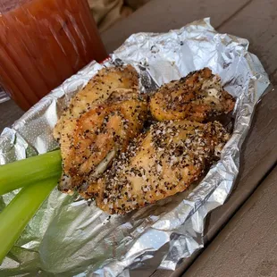 Giant amazing salt and pepper wings!!