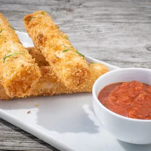 Cheese Sticks - rotating cheese &amp; rotating dipping sauce