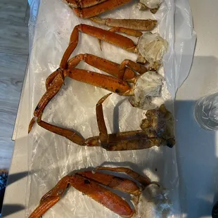 All broken snow crabs