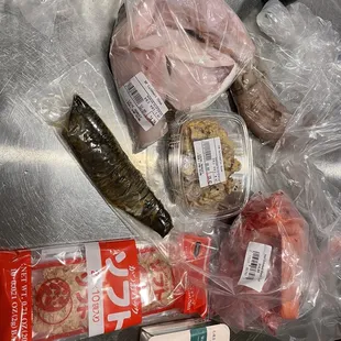 Collar, poke, fish Dried Bonito Flakes, pate, smoked Hot Smoked fish, squid, meaty fish bones