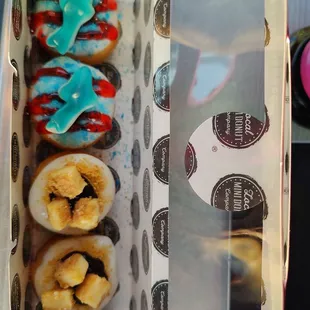 Blueberry cheesecake and shark bite