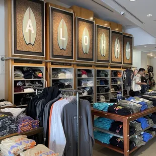 Inside the store.