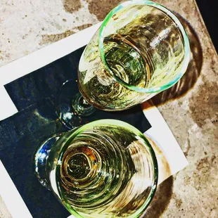 two glasses of wine