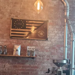 A glimpse of some of the roasting/coffee making process