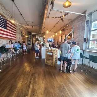 Walking into local patriot roasting you get an aromatic whiff of coffee being made for young and old alike.