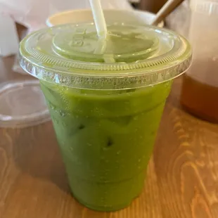 Thai green tea, do not order this, taste like medicine