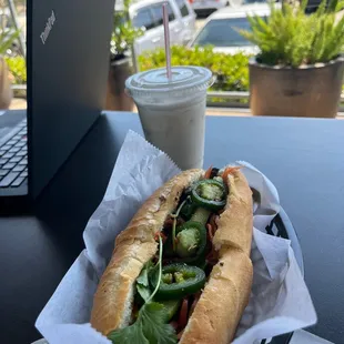 Grilled Pork Bahn Mi with Milk Tea