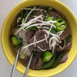 Well done beef pho