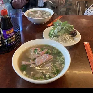 Rare Beef with Meatball Pho