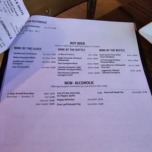 Beer Menu