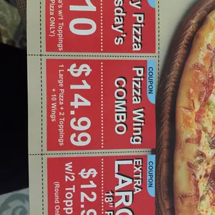 two large pizzas for sale