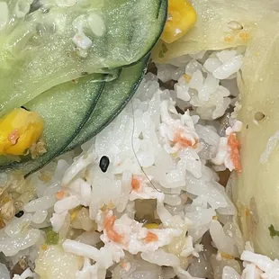 Black hair in food