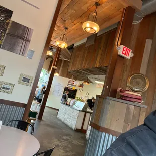 the interior of a restaurant