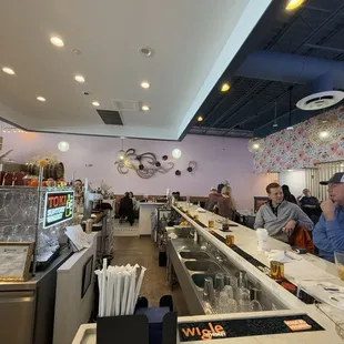 interior, sushi and sashimi