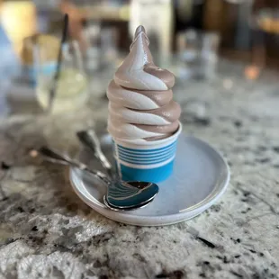 Gelato swirl Cheesecake, chocolate gelato swirl