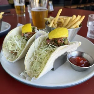 Fish tacos. The pico is spot on