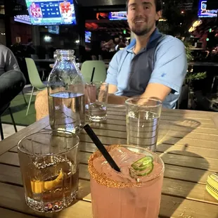 Spicy guava margarita, old fashion