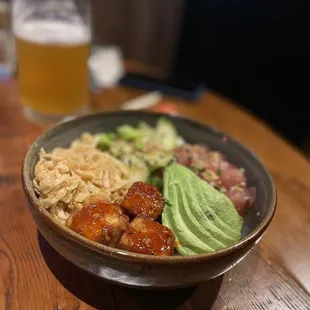 #1 Ahi Tuna Poke Rice Bowl