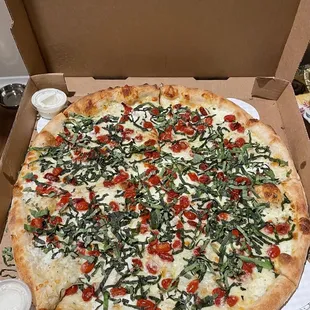Margherita Pizza and Ranch