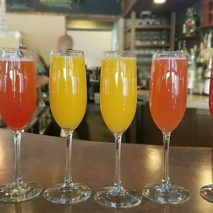 Two mimosa flights! Yes they are full size