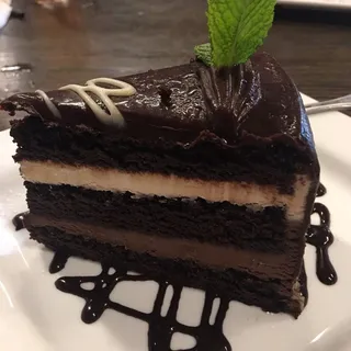 White & Dark Chocolate Mousse Cake