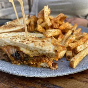 Pulled pork grilled cheese