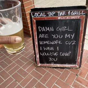 Saturday beer and food before the storm