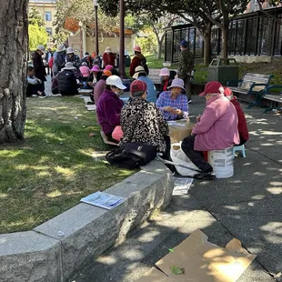 A park where the people of Chinatown gather