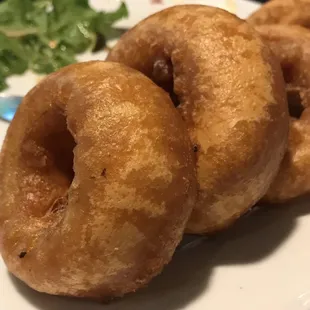My sandwich came with a side of mini-donuts.  Actually, those are onion rings...a little too much batter, ya think?