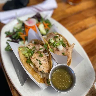 My partner loved his cod tacos! He could have had 4 more just like them!