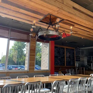 Restaurant space indoors