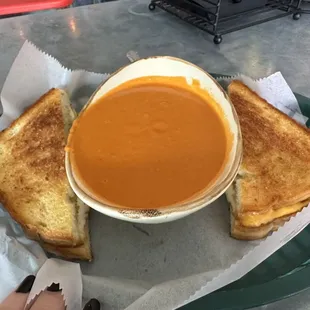 Grilled Cheese and Tomato Soup
