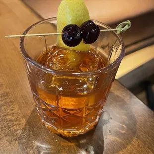 Old fashion, no simple, extra bitters. Turned out perfect!