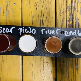 a selection of beers