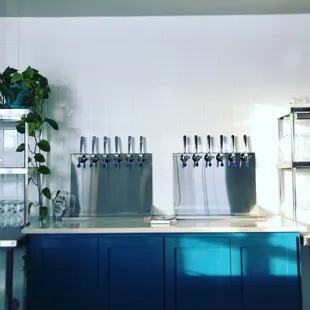 Beer faucets in taproom at LocAle Brewing Company (Mankato, MN)