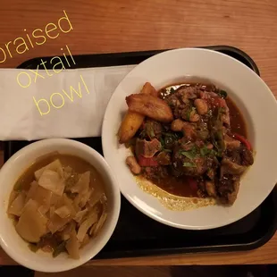 Braised oxtails