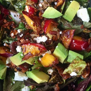 Stone Fruit &amp; Field Green Salad - Locally sourced ingredients!