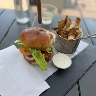 All American Burger and Fries