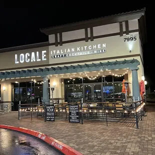 Outside seating