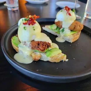 Crab eggs Benedict great