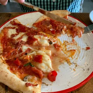 I don't know what made this pizza so watery, but not super appetizing