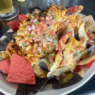 a plate of nachos